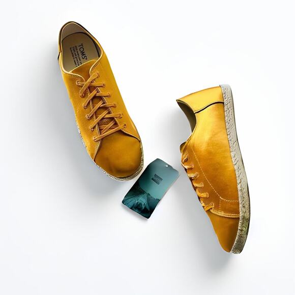 TOMS Lena Sunflower Satin Espadrille Sneakers | W8 | Casual Comfort Street Style - Picture 1 of 5